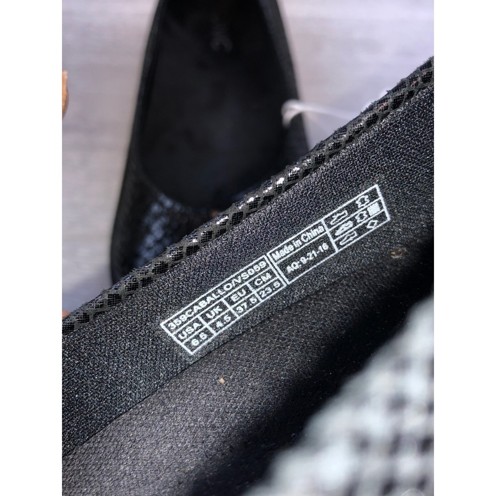 Vionic Black Snake Embossed Pointed Toe Flats Sli… - image 8